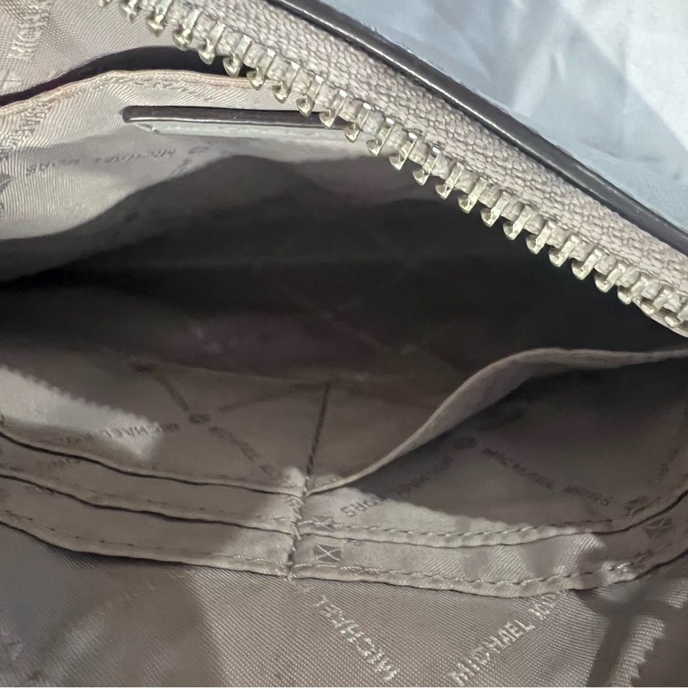Michael Kors Gray Studded Leather Wristlet Clutch - Picture 3 of 4